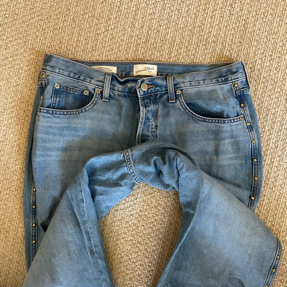 Universal Thread Mid-Rise Studded 90’s Baggy Jeans - Picture 8 of 10